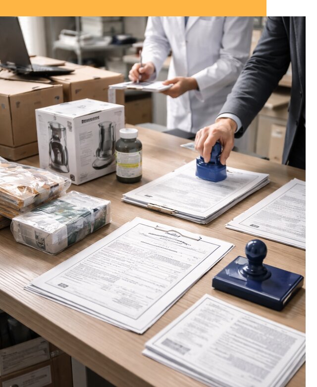 Сертификация импортных товаров от 12323 с таможенным сопровождением